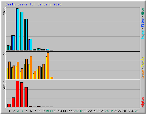 Daily usage for January 2026