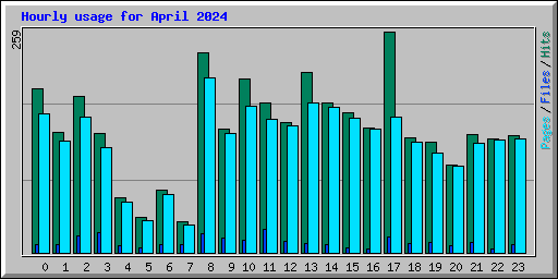 Hourly usage for April 2024